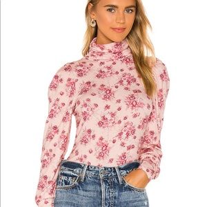 vienna tee loveshackfancy in magenta size small brand new with tags